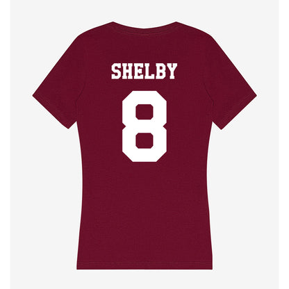 Texas A&M - NCAA Men's Basketball : Noah Shelby - Women's V-Neck T-Shirt-1