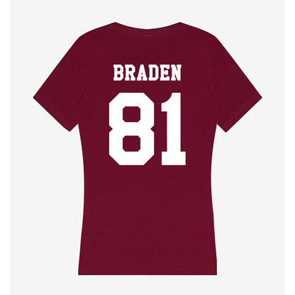 Texas A&M - NCAA Football : Luke Braden - Women's V-Neck T-Shirt-1