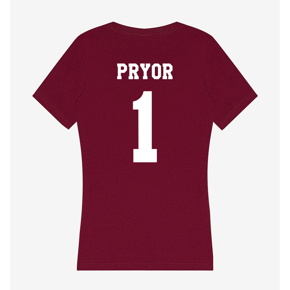 Texas A&M - NCAA Women's Basketball : Ny'Ceara Pryor - Classic Shersey Women's V-Neck T-Shirt-1