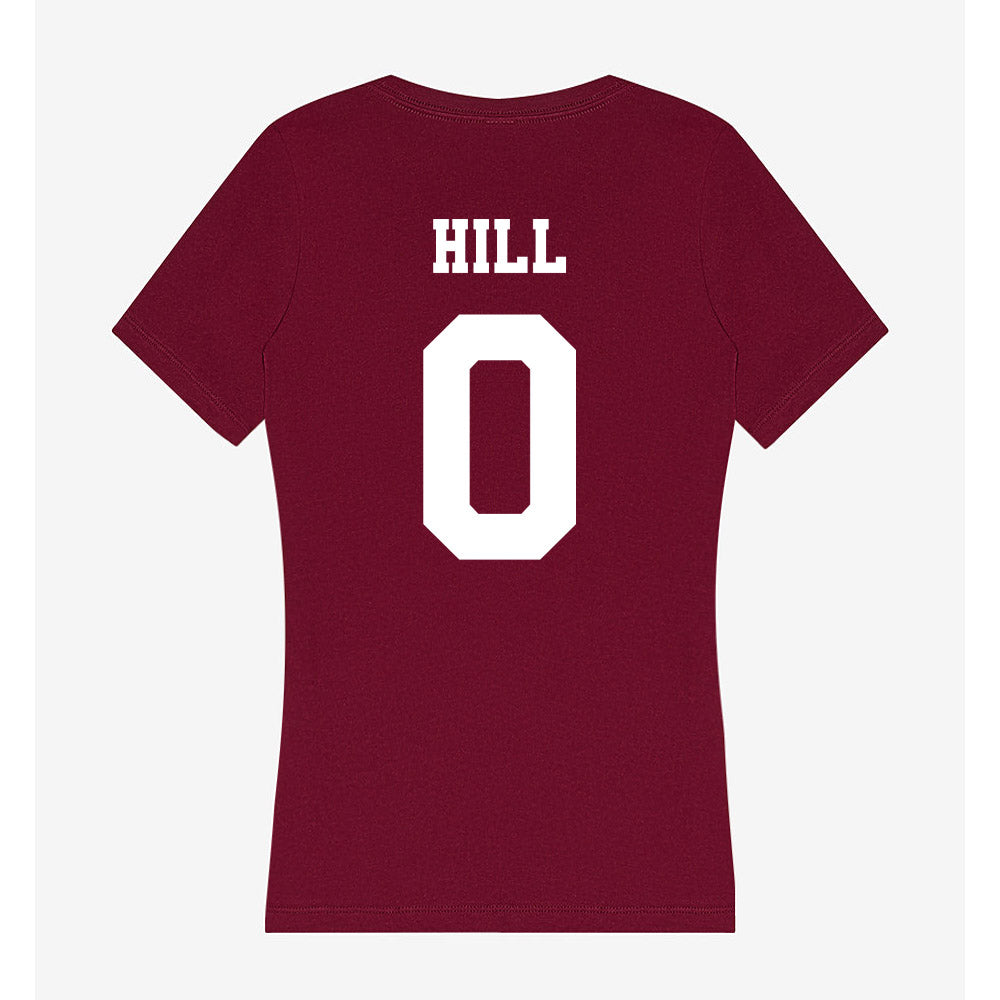 Texas A&M - NCAA Men's Basketball : Marcus Hill - Women's V-Neck T-Shirt-1