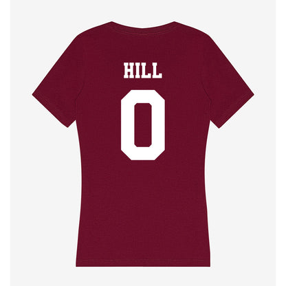 Texas A&M - NCAA Men's Basketball : Marcus Hill - Women's V-Neck T-Shirt-1
