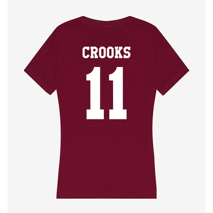 Texas A&M - NCAA Women's Soccer : Riley Crooks - Women's V-Neck T-Shirt-1