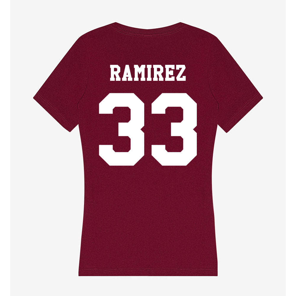 Texas A&M - NCAA Baseball : David Ramirez - Women's V-Neck T-Shirt-1