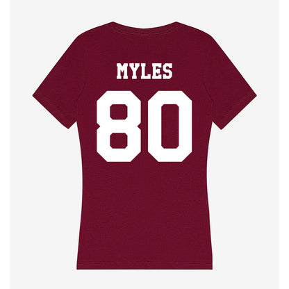 Texas A&M - NCAA Football : Jerome Myles - Women's V-Neck T-Shirt-1