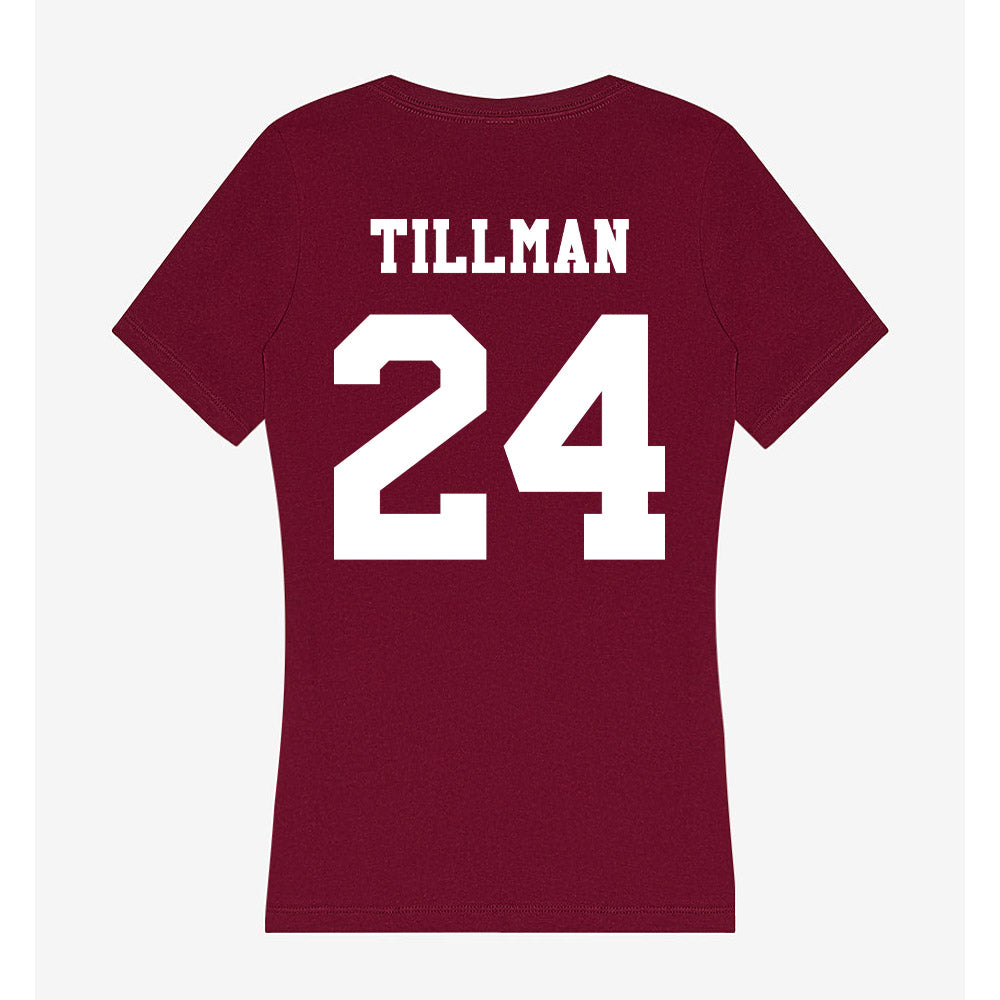 Texas A&M - NCAA Football : Ramarian Tillman - Women's V-Neck T-Shirt-1
