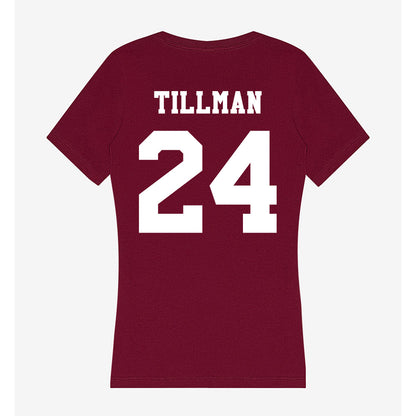 Texas A&M - NCAA Football : Ramarian Tillman - Women's V-Neck T-Shirt-1