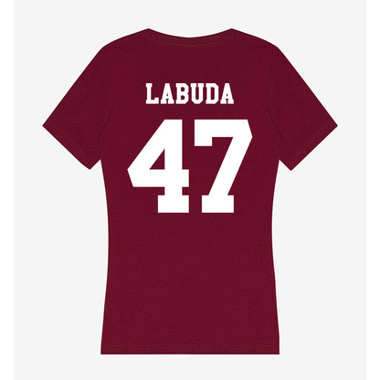 Texas A&M - NCAA Baseball : Blake Labuda - Women's V-Neck T-Shirt-1