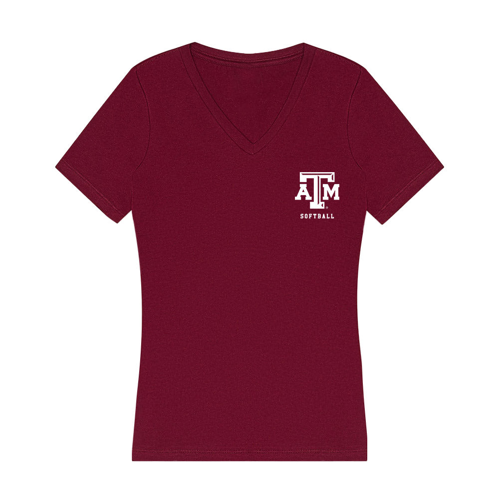 Texas A&M - NCAA Softball : Aubrey Moore - Classic Shersey Women's V-Neck T-Shirt-0