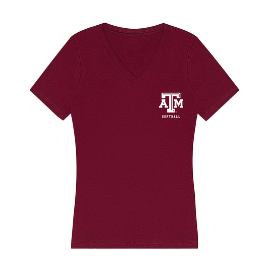 Texas A&M - NCAA Softball : Aubrey Moore - Classic Shersey Women's V-Neck T-Shirt-0