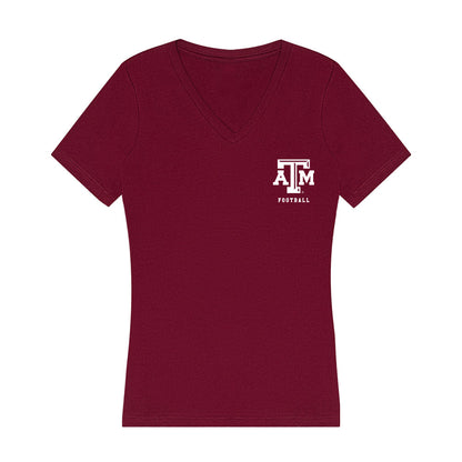 Texas A&M - NCAA Football : Justin Echols - Classic Shersey Women's V-Neck T-Shirt-0