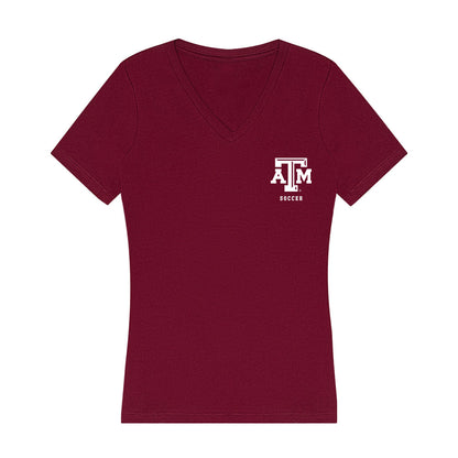 Texas A&M - NCAA Women's Soccer : Leah Diaz - Classic Shersey Women's V-Neck T-Shirt-0