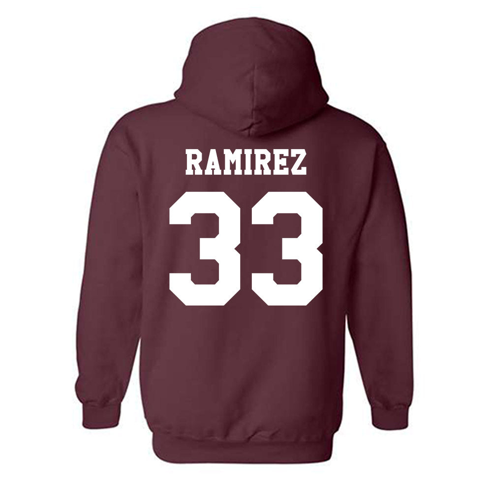 Texas A&M - NCAA Baseball : David Ramirez - Classic Shersey Hooded Sweatshirt-1
