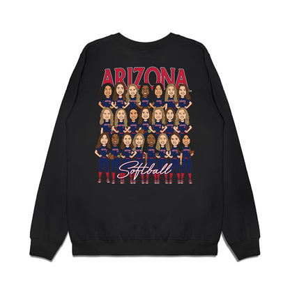 Arizona - NCAA Softball : - Team Collage Premium Crewneck Sweatshirt-1