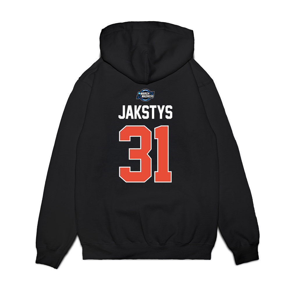 Illinois - NCAA Men's Basketball : Jason Jakstys - NCAA® March Madness® 2025 Sweet 16 Shersey Premium Hooded Sweatshirt-1