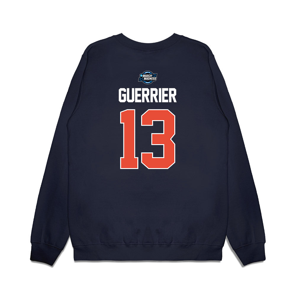 Illinois - NCAA Men's Basketball : Quincy Guerrier - NCAA® March Madness® 2025 Sweet 16 Shersey Premium Crewneck Sweatshirt-1