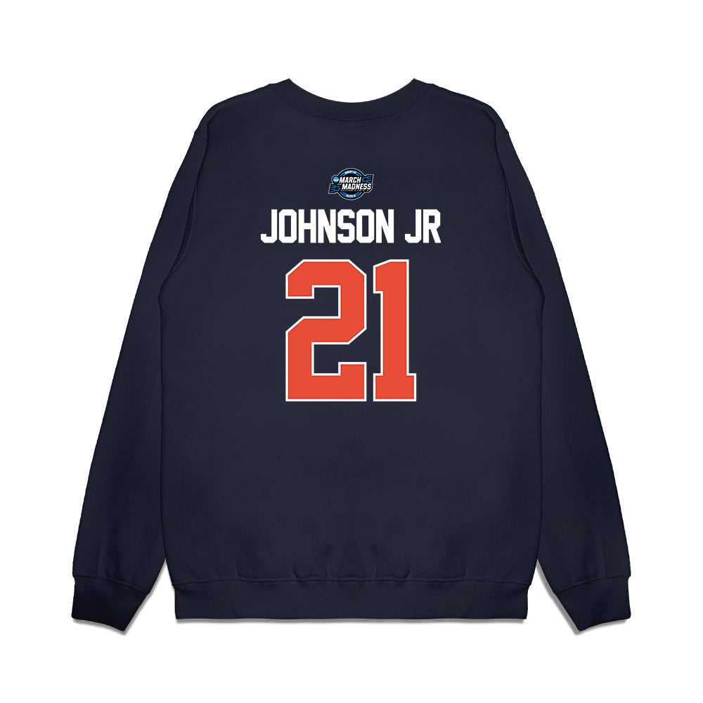 Illinois - NCAA Men's Basketball : Morez Johnson Jr - NCAA® March Madness® 2025 Sweet 16 Shersey Premium Crewneck Sweatshirt-1