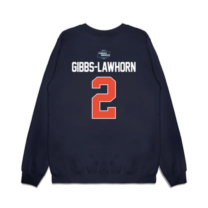 Illinois - NCAA Men's Basketball : Dra Gibbs-Lawhorn - NCAA® March Madness® 2025 Sweet 16 Shersey Premium Crewneck Sweatshirt-1