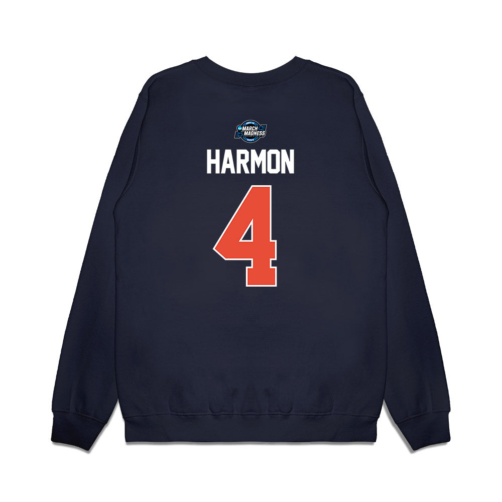 Illinois - NCAA Men's Basketball : Justin Harmon - NCAA® March Madness® 2025 Sweet 16 Shersey Premium Crewneck Sweatshirt-1