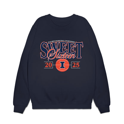 Illinois - NCAA Men's Basketball : AJ Redd - NCAA® March Madness® 2025 Sweet 16 Shersey Premium Crewneck Sweatshirt-0