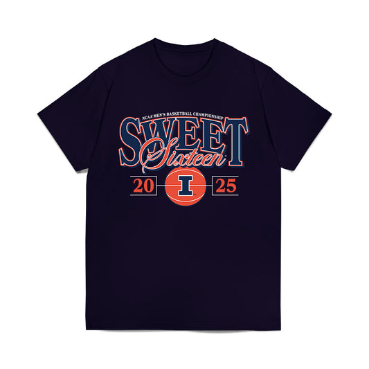 Illinois - NCAA Men's Basketball : Justin Harmon - NCAA® March Madness® 2025 Sweet 16 Shersey Premium T-Shirt-0