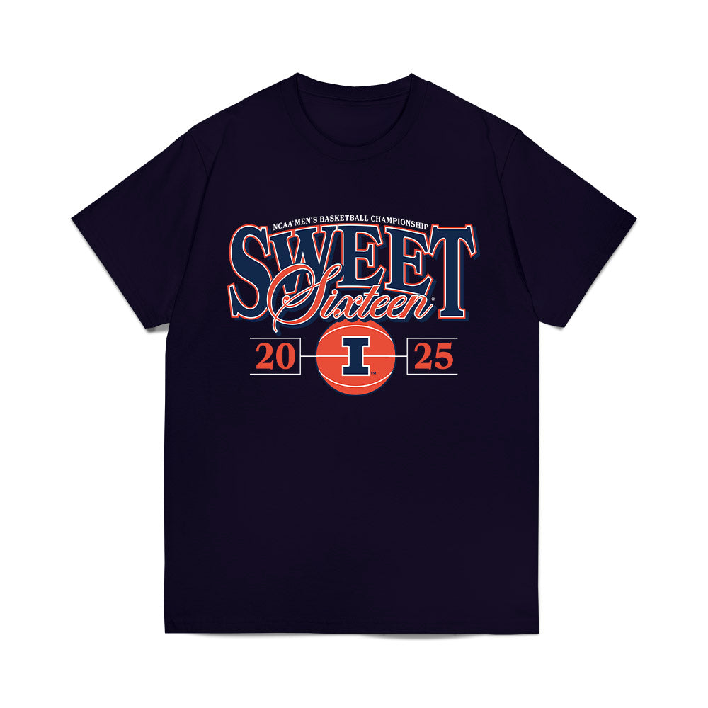 Illinois - NCAA Men's Basketball : Morez Johnson Jr - NCAA® March Madness® 2025 Sweet 16 Shersey Premium T-Shirt-0
