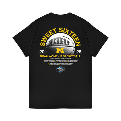 Michigan - NCAA Women's Basketball : - Roster Comfort Colors T-Shirt-1