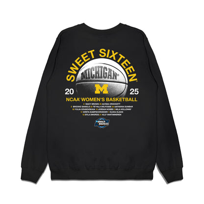 Michigan - NCAA Women's Basketball : - Roster Premium Crewneck Sweatshirt-1