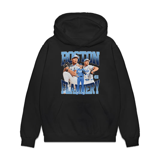 UNC - NCAA Baseball : Boston Flannery - Collage Premium Hooded Sweatshirt-0