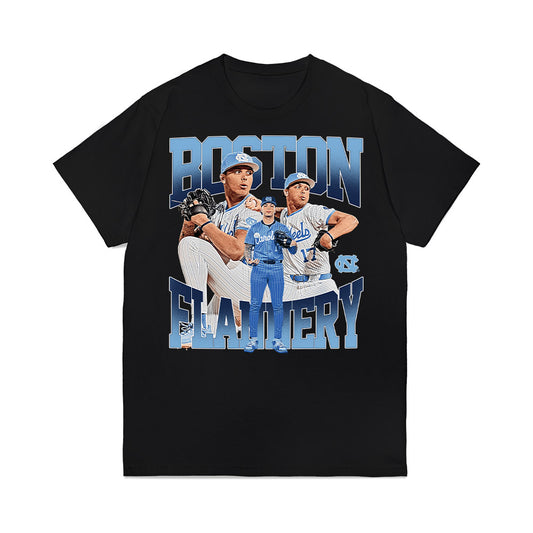 UNC - NCAA Baseball : Boston Flannery - Collage Premium T-Shirt-0