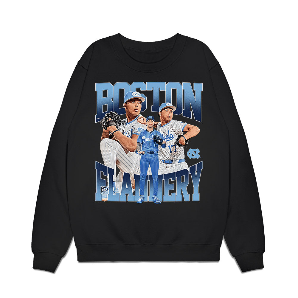 UNC - NCAA Baseball : Boston Flannery - Collage Premium Crewneck Sweatshirt-0