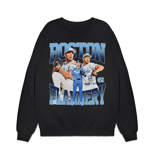 UNC - NCAA Baseball : Boston Flannery - Collage Premium Crewneck Sweatshirt-0