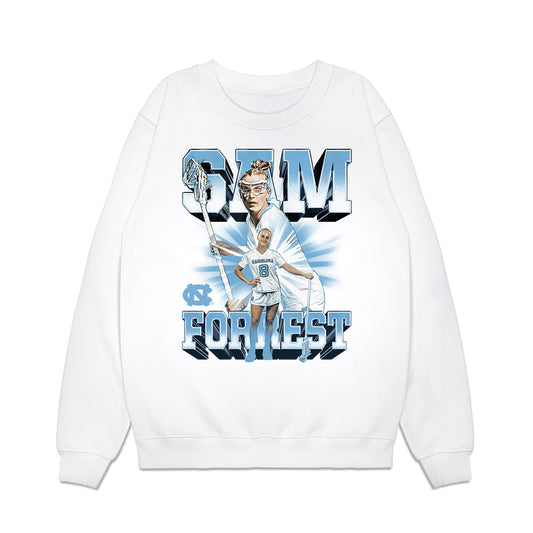 UNC - NCAA Women's Lacrosse : Sam Forrest - Collage Premium Crewneck Sweatshirt-0