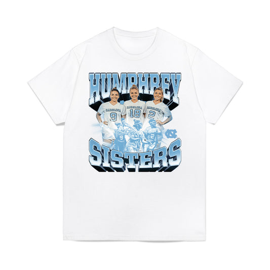 UNC - NCAA Women's Lacrosse : Humphrey Sisters Collage Premium T-Shirt-0