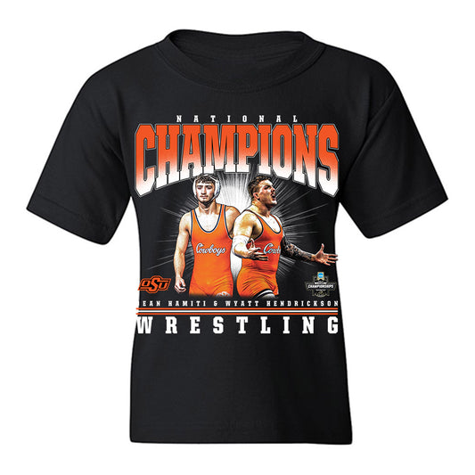 Oklahoma State - NCAA Wrestling : Dean Hamiti - Youth T-Shirt-0