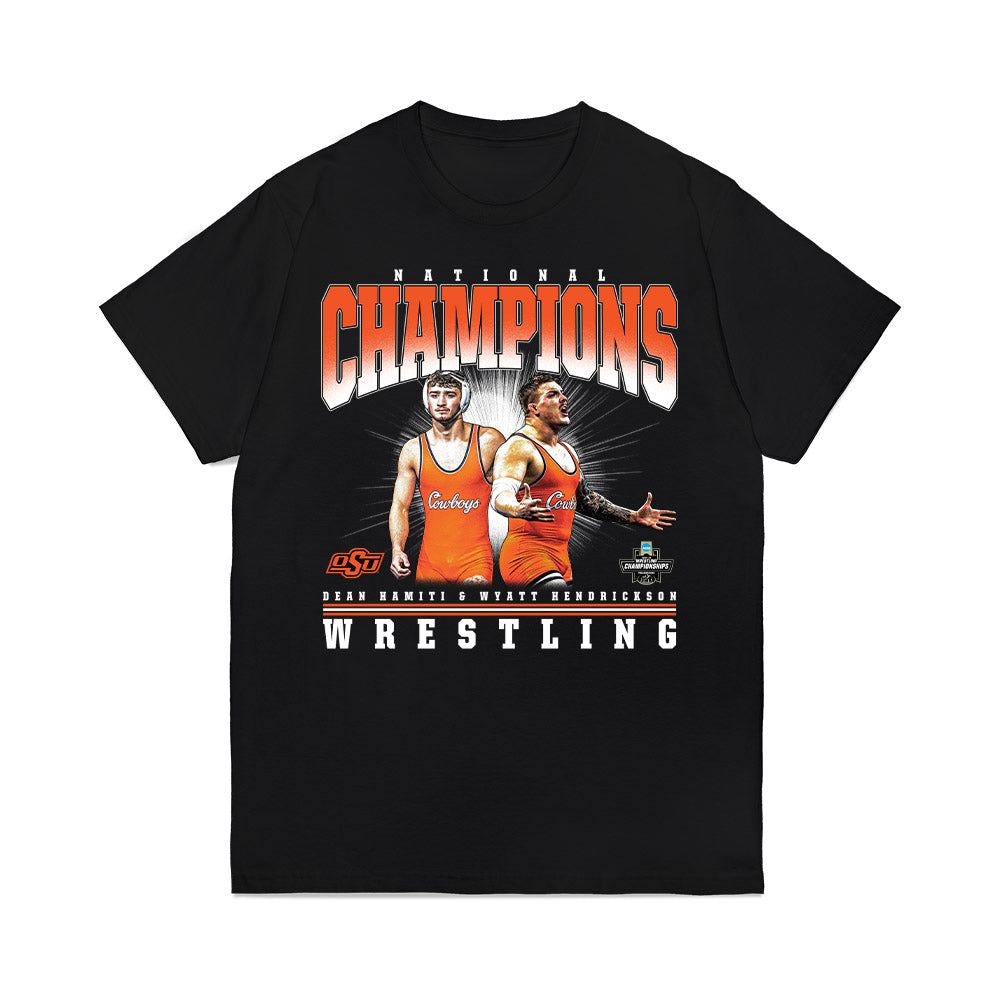 Oklahoma State - NCAA Wrestling : Dean Hamiti - Premium T-Shirt-0