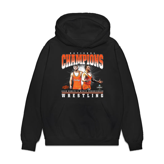 Oklahoma State - NCAA Wrestling : Dean Hamiti - Premium Hooded Sweatshirt-0