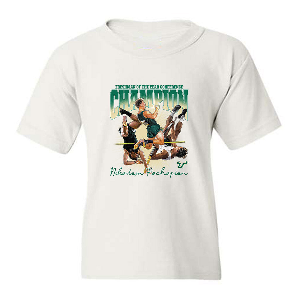 USF - NCAA Men's Track & Field : Nikodem Pochopie' - 2025 Champion Freshman of the Year Collage Youth T-Shirt-0