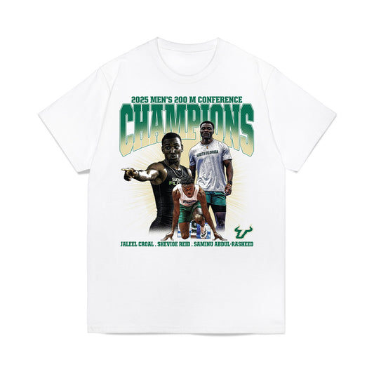 USF - NCAA Men's Track & Field : 2025 Champions 200 M Team Collage Premium T-Shirt-0