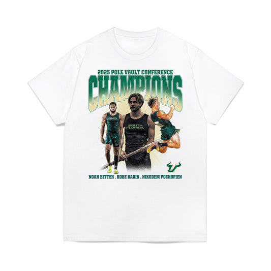 USF - NCAA Men's Track & Field : 2025 Champions Pole Vault Collage Premium T-Shirt-0