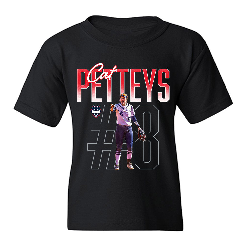 UConn - NCAA Softball : Cat Petteys - Collage Youth T-Shirt-0