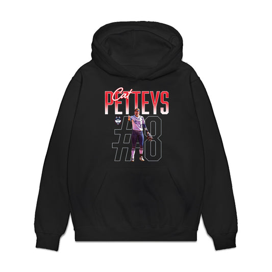 UConn - NCAA Softball : Cat Petteys - Collage Premium Hooded Sweatshirt-0