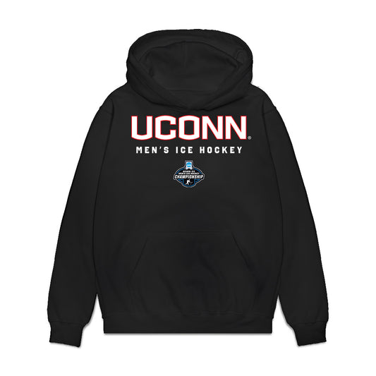 UConn - NCAA Men's Ice Hockey : Jake Percival - Championship Classic Shersey Premium Hooded Sweatshirt-0