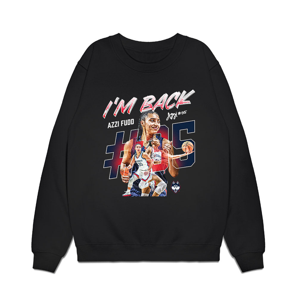 UConn - NCAA Women's Basketball : Azzi Fudd - Collage Premium Crewneck Sweatshirt-0