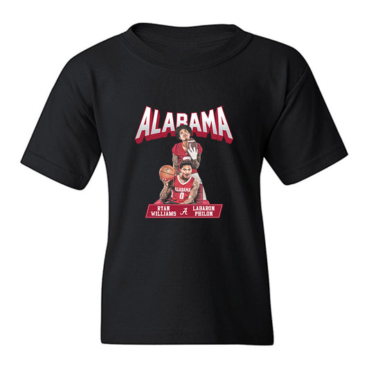 Alabama - NCAA Men's Basketball : Labaron Philon - Collage Youth T-Shirt-0