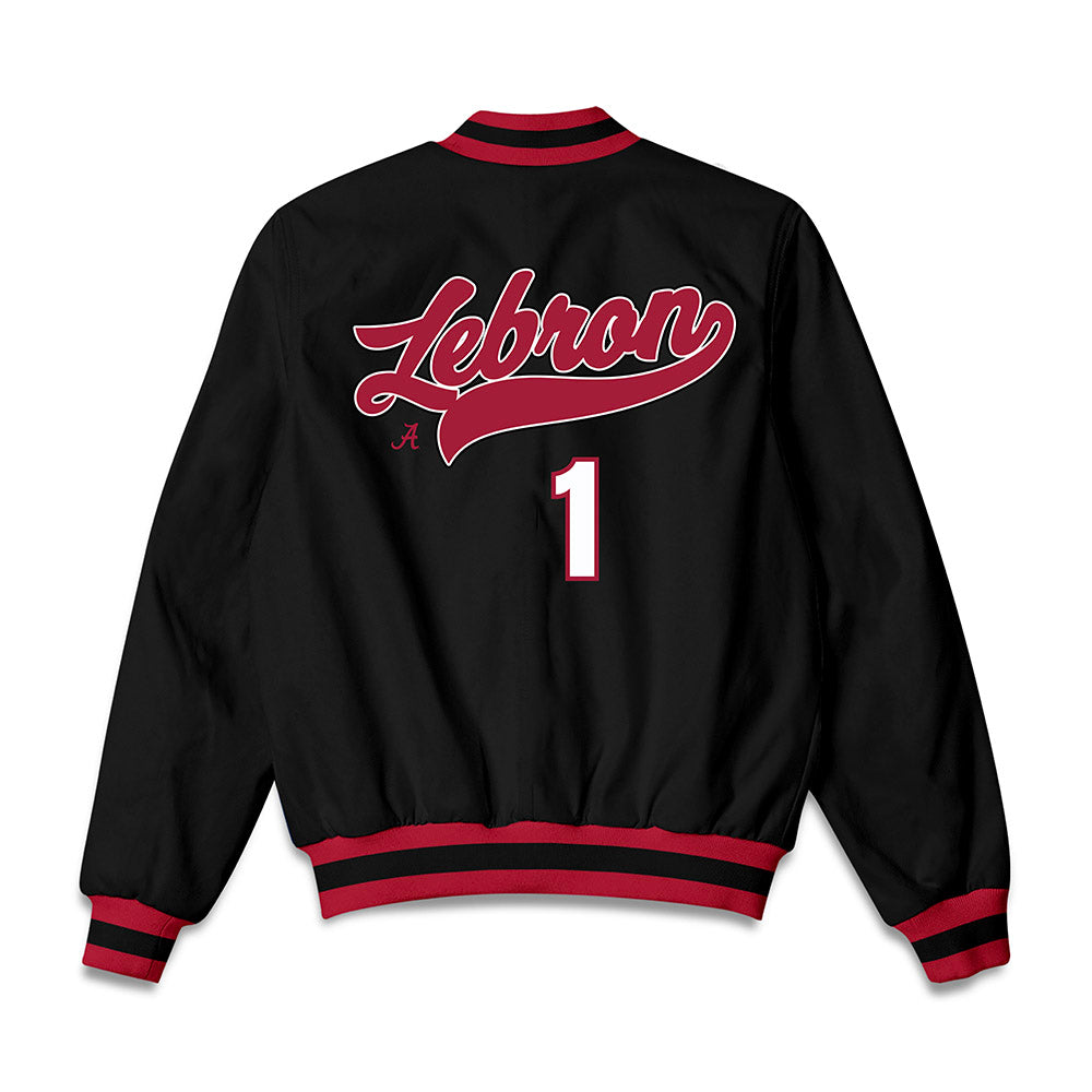 Alabama - NCAA Baseball : Justin Lebron - Bomber Jacket-1