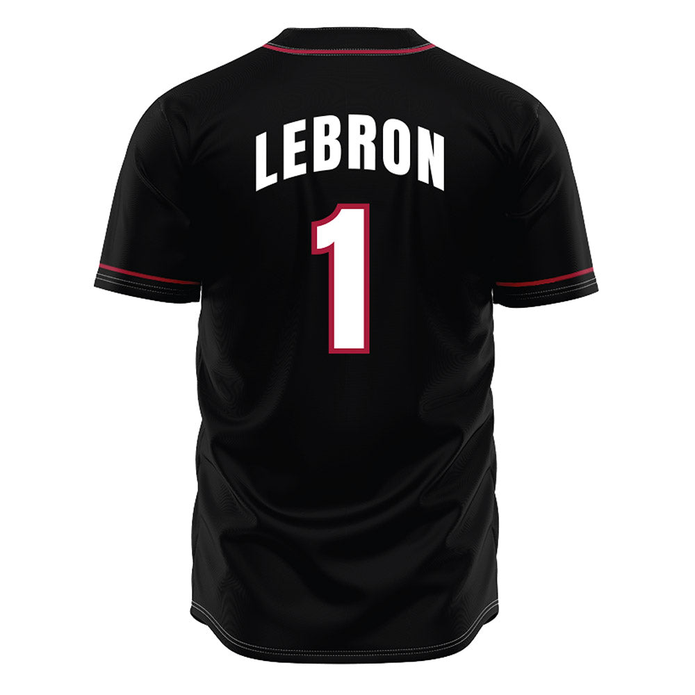 Alabama - NCAA Baseball : Justin Lebron - Black Jersey-1