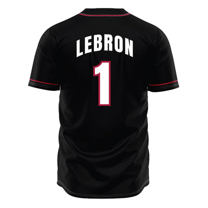 Alabama - NCAA Baseball : Justin Lebron - Black Jersey-1