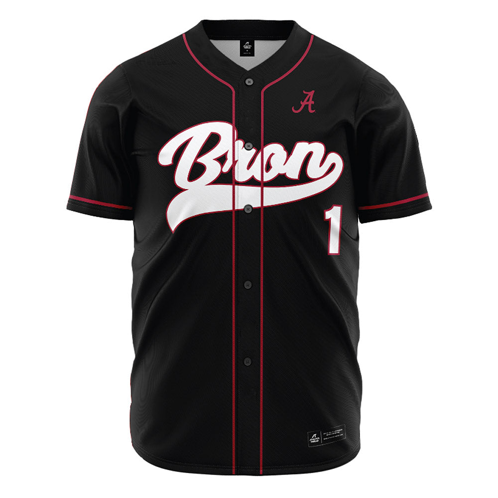 Alabama - NCAA Baseball : Justin Lebron - Black Jersey-0