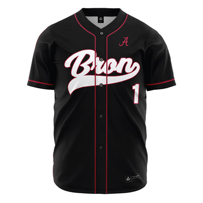 Alabama - NCAA Baseball : Justin Lebron - Black Jersey-0