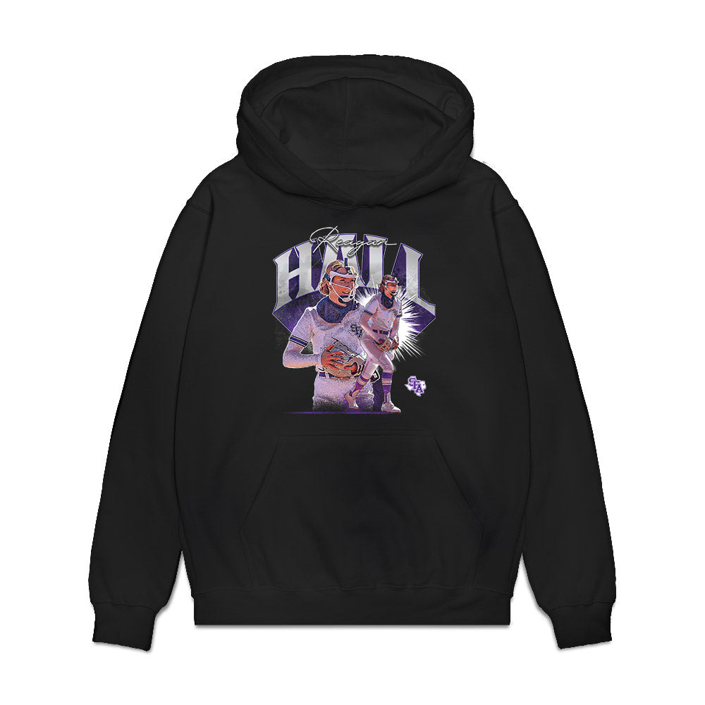 SFA - NCAA Softball : Reagan Hall - Premium Hooded Sweatshirt-0